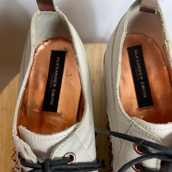 Alexander Smith Platform Bronze Studded Shoes - Picture 6 of 8